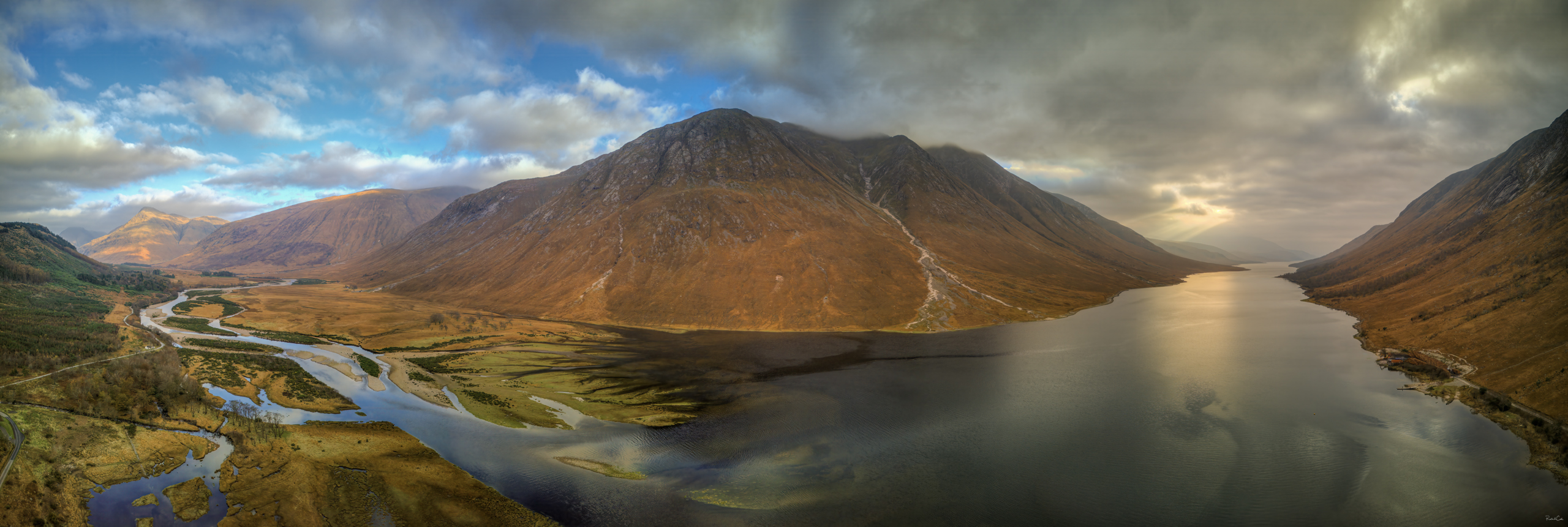 Aerial Panorama Loch Etive 4k 1